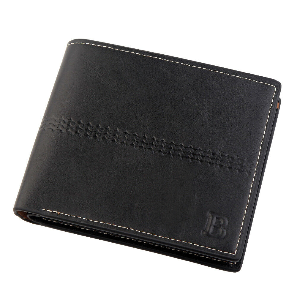 Bi Fold PU Leather Wallet  - Black